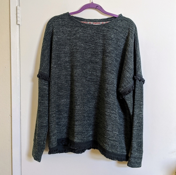 Knox Rose Sweaters - 🏔Boho fringe sweatshirt forest green sz xl Knox Rose Sweaters - 🏔Boho fringe sweatshirt forest green sz xl